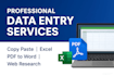 do accurate data entry, accounts spread sheets, copy paste