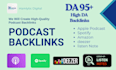 create high quality podcast backlink from apple spotify