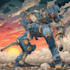 design retro mecha sci fi illustration