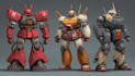 illustrate classic retro mecha character