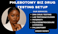 do clia, cms, phlebotomy, drug testing, medical courier, nemt, mental health
