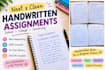write neat handwritten assignments and university notes
