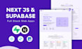 create responsive next js web app with supabase firebase backend integration