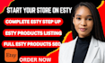 setup a professional etsy shop with branding and SEO optimization