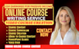 build kajabi course content, training lesson, landing page, kajabi website setup