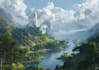 do stunning fantasy landscape, background illustration