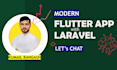 develop a custom flutter mobile app with laravel backend