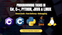 do programming and coding assignments,projects in c, cpp, python, java,c sharp