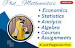 help in math statistics analysis probability algebra trigonometry