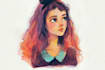 make a digital watercolor character art