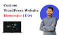 develop a custom and user friendly wordpress website with elementor pro