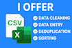 clean, organize, and prepare your data in excel, CSV
