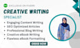 write website content, blog articles, and ebooks with accuracy and creativity