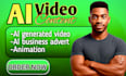 create ai generated video, ai advert animation and professional ai video content