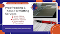 proofread, format, and edit research articles, theses, etc