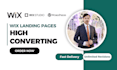 build wix website design, online store and wix landing page