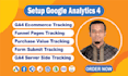 setup ga4, ecommerce server side tracking, ecommerce events tracking in 24 hours