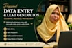 provide b2b lead generation and data entry