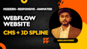 design a stunning webflow website with cms, 3d spline and lottie animation