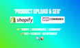 upload woocommerce and shopify products