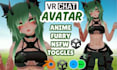 create commission vrchat avatar 3d model vrc avatar vr character furry nsfw avi