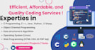 do programming and coding assessments ,projects in c, cpp, python, java,c sharp
