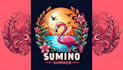 design flamingo summer with element logo in high definition