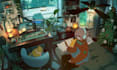 create 2d looping lofi, loop animation, and animated background, loop, 2d lofi
