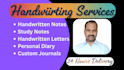 write neat handwritten study notes, letters, and journals