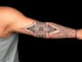 create sleeve tattoo design in geometric style