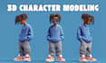 create cute 3d character, model, cartoon modeling, toy, animal