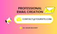 create professional email address and domain email