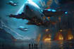 design a sci fi spaceship model
