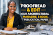 proofread and edit your architectural magazine, book, publication