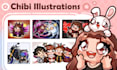 do cute chibi illustrations