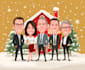 draw christmas cartoon caricature
