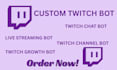 build a powerful twitch chatbot, livestreaming bot, twitch channel bot, kick bot