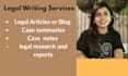 provide expert legal writing for article or blog