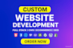 do professional full stack website development