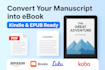 convert word, PDF to epub kindle, mobi, ebook format