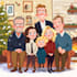 do a christmas caricatures, winter holidays cartoons