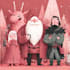 desing a stunning christmas cartoon caricatures