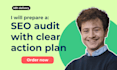 create an SEO report with clear action plan and next steps