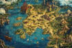 hand draw a fantasy map with digital