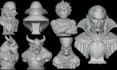 sculpt realistic 3d head, 2d to 3d character 3d bust, pet skull printable model