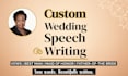 write your wedding vows, toasts, and speeches