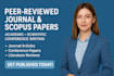 write peer reviewed journal papers conference papers scientific scopus papers