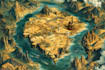 draw fantasy map illustration isometric map