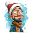 draw christmas cartoon caricature