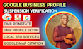 setup, do google business profile verification and reinstate suspended gmb